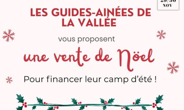 Vente de Noël des Guides-Aînées de la Vallée