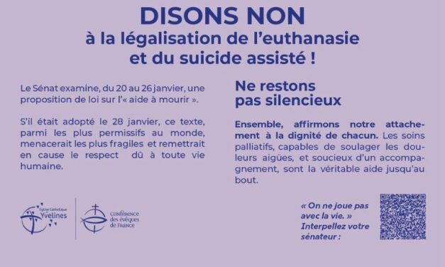 Message de notre évêque concernant la proposition de loi sur l&rsquo;aide à mourir