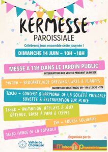 affiche évènement kermesse moderne illustré beige multicolore (1)