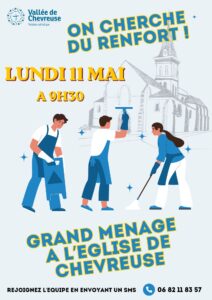 aide grand ménage église chevreuse